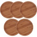 Ver imagem 1 de 5 Pratos Redondos Bambu 20cm Bandejas Servir Decorar Multiuso Round Lyor