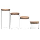 Ver imagem 2 de Pote de Vidro 750 ml com Tampa de Bambu Hermético Mimo Style Pote Hermético