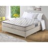 Cama Box Viúva Bege + Colchão Espuma D70/D28 2 Pillow Top Orleans 128x188x63cm - 2