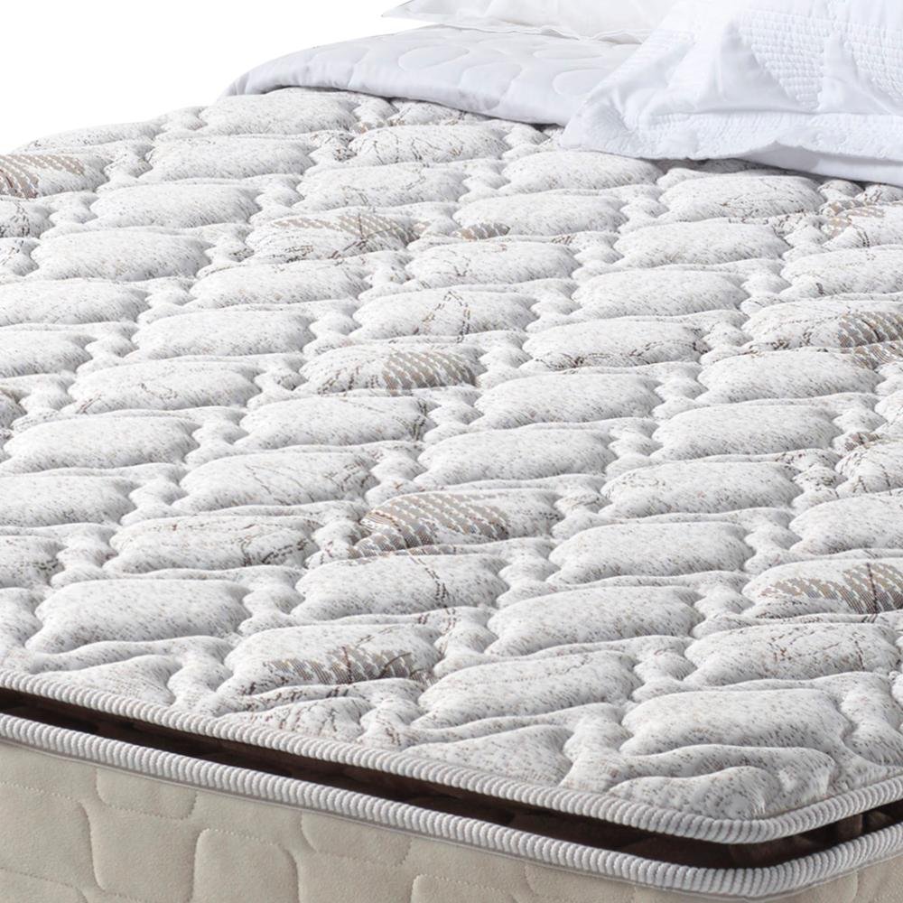 Cama Box Viúva Bege + Colchão Espuma D70/D28 2 Pillow Top Orleans 128x188x63cm - 6