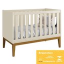 Ver imagem 4 de Jogo de Quarto Infantil Classic Cômoda 6 Gavetas e Berço Areia Fosco com Pés Amadeirado - Reller