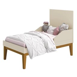 Jogo de Quarto Infantil Classic Cômoda 6 Gavetas e Berço Areia Fosco com Pés Amadeirado - Reller - 5