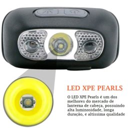 Lanterna de Cabeça Led Recarregável Prova D'água - 3