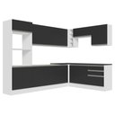 Ver imagem 2 de Armário De Cozinha Completa De Canto Mdf 479cm Branco preto