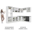 Ver imagem 7 de Armário De Cozinha Completa De Canto Mdf 479cm Branco preto