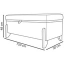 Ver imagem 5 de Puff Recamier Versallies 150 Cm Concreto Bouclé