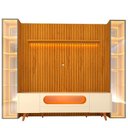 Ver imagem 2 de Rack com Painel Ripado para TV até 84 Polegadas com LED 100% MDF 304,8CMX237CM Pés em Madeira Maciça Nobre Clean Luminare Yescasa