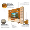 Ver imagem 5 de Rack com Painel Ripado para TV até 84 Polegadas com LED 100% MDF 304,8CMX237CM Pés em Madeira Maciça Nobre Clean Luminare Yescasa