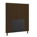 Ver imagem 2 de Cabeceira Solteiro Cama Box 90cm para Quarto Malibu Suede Marrom M11 - D’Rossi