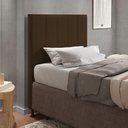 Ver imagem 1 de Cabeceira Solteiro Cama Box 90cm para Quarto Malibu Suede Marrom M11 - D’Rossi