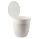 Ver imagem 4 de Lixeira Redonda Crippa Pequena Cozinha Pia com Aro Interno 2,5l Branco