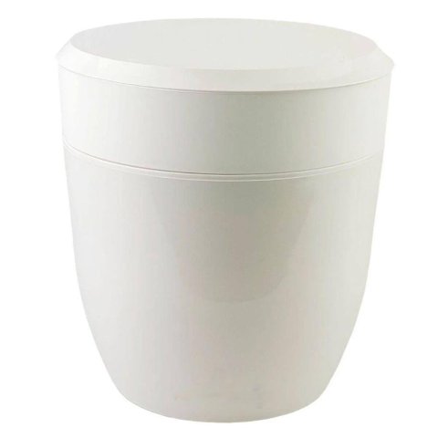 Lixeira Redonda Crippa Pequena Cozinha Pia com Aro Interno 2,5l Branco