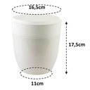 Ver imagem 3 de Lixeira Redonda Crippa Pequena Cozinha Pia com Aro Interno 2,5l Branco