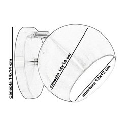 Arandela Retrô Bola Lavabo Banheiro Corredor Sacada Cobre - 8