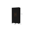 Ver imagem 3 de Organizador Multiuso Sapateira 2 Portas Dacar 10 Prateleira Preto -Chave Porta 100% MDF Carmolar