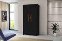 Ver imagem 1 de Organizador Multiuso Sapateira 2 Portas Dacar 10 Prateleira Preto -Chave Porta 100% MDF Carmolar