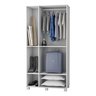 Organizador Multiuso Sapateira 2 Portas Dacar 10 Prateleira Preto -Chave Porta 100% MDF Carmolar - 4