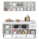 Ver imagem 5 de Armário de Cozinha Cp10 e Tampo 178cm Pérola Z34 Branco - Mpozenato