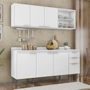 Ver imagem 1 de Armário de Cozinha Cp10 e Tampo 178cm Pérola Z34 Branco - Mpozenato
