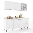 Ver imagem 2 de Armário de Cozinha Cp10 e Tampo 178cm Pérola Z34 Branco - Mpozenato