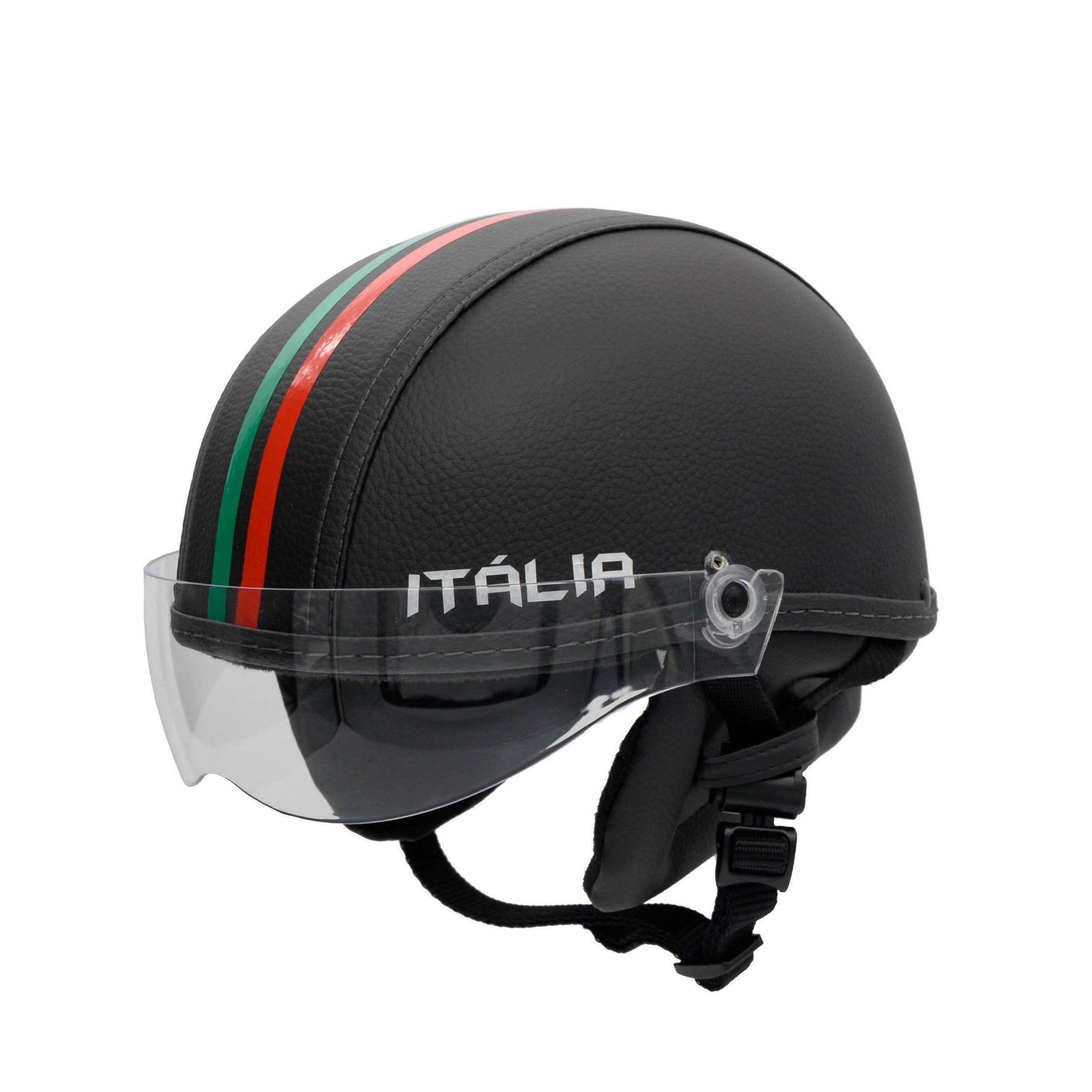 Capacete Coquinho Br 101 Italia Preto Vision Cristal M