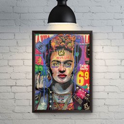 Quadro Decorativo Quarto Épico Frida Kahlo Pop Art Grafite - 5