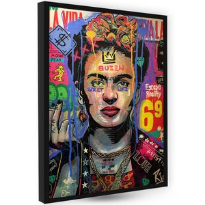 Quadro Decorativo Quarto Épico Frida Kahlo Pop Art Grafite