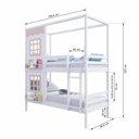 Ver imagem 4 de Beliche Casinha Reta com 02 Janelas Madeira Maciça Branco/ Rosa Housin