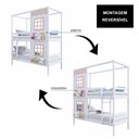 Ver imagem 5 de Beliche Casinha Reta com 02 Janelas Madeira Maciça Branco/ Rosa Housin