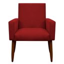 Ver imagem 5 de Kit 2 Poltronas e Puff Sala e Quarto Nina Suede Herrero Cor:vermelho