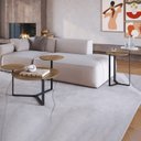 Ver imagem 1 de Kit Mesa Centro e Lateral Chanfrada Pes Metal Preto Hanover Artesano
