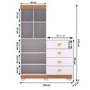 Ver imagem 4 de Comoda Roupeiro 120 Cm 2 Portas Cris 20034 Branco Camarim Flex
