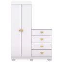 Ver imagem 2 de Comoda Roupeiro 120 Cm 2 Portas Cris 20034 Branco Camarim Flex