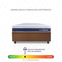 Ver imagem 4 de Conjunto Box Baú Marrom Durban Azul Espuma D28 Solteiro 88x188x64 - King House