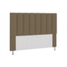 Cabeceira Estofada Cama Queen 1,60m Carla Suede Marrom - Luxo Estofados - 2