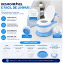 Ver imagem 6 de Troninho Privadinha Infantil Azul Assento Redutor Removível com Tampa e Compartimento para Lenços Mi