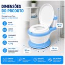 Ver imagem 4 de Troninho Privadinha Infantil Azul Assento Redutor Removível com Tampa e Compartimento para Lenços Mi