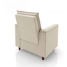 Poltrona Cadeira Amamentação Conforto Suede Bege + Puff - 3