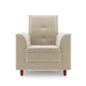 Poltrona Cadeira Amamentação Conforto Suede Bege + Puff - 4