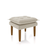 Poltrona Cadeira Amamentação Conforto Suede Bege + Puff - 8