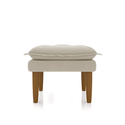 Poltrona Cadeira Amamentação Conforto Suede Bege + Puff - 7