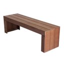 Ver imagem 1 de Banco em Madeira Plástica Maciça Marrom sem Encosto com 3 Lugares e 3 Tábuas - 100% Reciclado / 1,5m