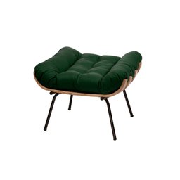 Poltrona Costela com Puff Suede Verde Escuro - Zahav Estofados - 4