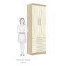 Guarda Roupa Modulado Solteiro 6 Portas 5 Gavetas com Cabeceira Master Luciane Moveis - 4