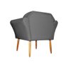Poltrona Decorativa Amélia Pés Palito Suede Cinza - DS Estofados - 4