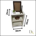 Ver imagem 3 de Mesa de Cabeceira Em MDF Para Cama de Casal e Solteiro.