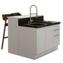 Ver imagem 7 de Ilha de Cozinha com Bancada e Balcão 120 Cm Branco Stella Madesa Branco