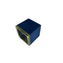 Ver imagem 3 de Cachepot Decorativo Ceramica Azul Borda Dourada 10x10 Espressione Cachepot Decorativo Quadrado, Vaso
