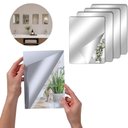 Ver imagem 1 de Espelho Adesivo Acrílico Retangular 20x30cm sem Moldura Decorativo para Parede Banheiro Prata 20cm
