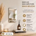 Ver imagem 2 de Espelho Adesivo Acrílico Retangular 20x30cm sem Moldura Decorativo para Parede Banheiro Prata 20cm
